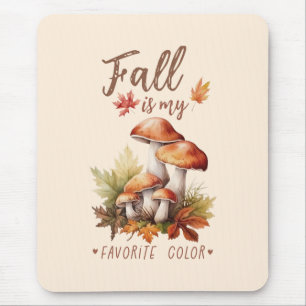 Der Fall ist meine Lieblingsfarbe - Pilze und Blät Mousepad