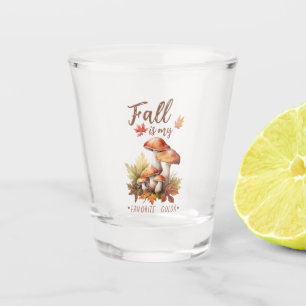 Der Fall ist meine Lieblingsfarbe - Pilze und Blät Schnapsglas