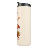 Der Fall ist meine Lieblingsfarbe - Pilze und Blät Thermosbecher (Nach rechts gedreht)