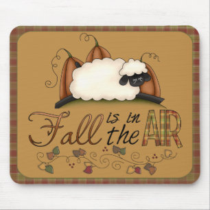 "Der Fall liegt in der Luft" Herbstschäfenmousepad Mousepad