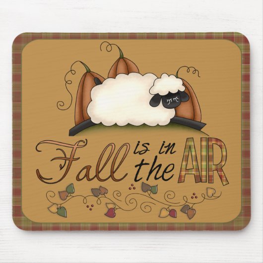 "Der Fall liegt in der Luft" Herbstschäfenmousepad Mousepad (Vorne)
