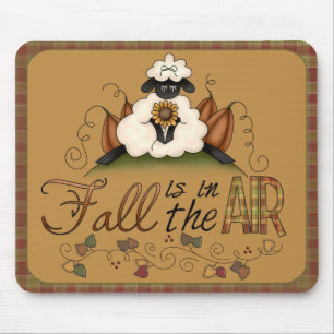 "Der Fall liegt in der Luft" Herbstschäfenmousepad Mousepad