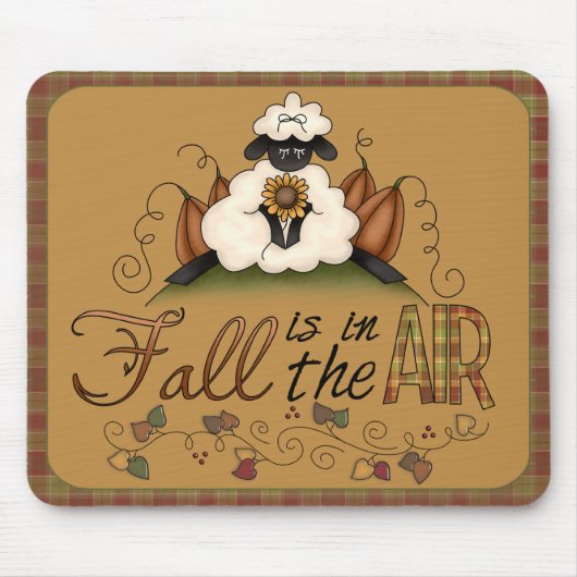 "Der Fall liegt in der Luft" Herbstschäfenmousepad Mousepad (Vorne)