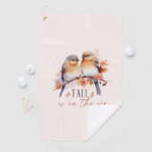 Der Fall liegt in der Luft - Niedliche Vögel und H Golfhandtuch (Insitu)