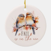 Der Fall liegt in der Luft - Niedliche Vögel und H Keramik Ornament (Hinten)