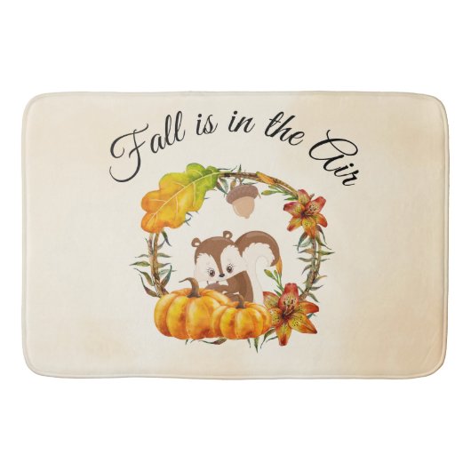 Der Fall liegt in der Lufttypografie mit Eichhörnc Badematte (Vorderseite)