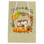 Der Fall liegt in der Lufttypografie mit Eichhörnc Mittlere Geschenktüte (Rückseite)