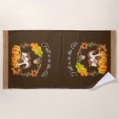 Der Fall liegt in der Lufttypografie mit Eichhörnc Strandtuch (Vorderseite)