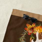 Der Fall liegt in der Lufttypografie mit Eichhörnc Strandtuch (Beispiel)