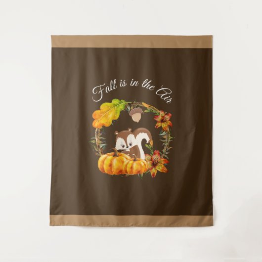 Der Fall liegt in der Lufttypografie mit Eichhörnc Wandteppich (Vorderseite)