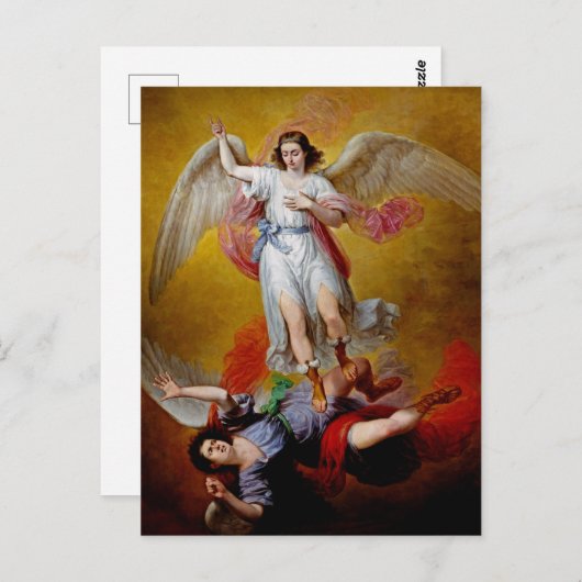 Der Fall Lucifers durch Antonio Maria Esquivel Postkarte (Vorne/Hinten)