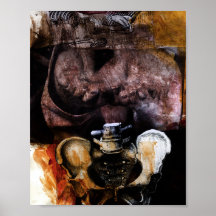 Der Fall von Eisen, Collage und Tinte