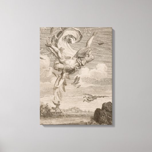 Der Fall von Icarus, 1731 (Gravieren) Leinwanddruck (Vorderseite)
