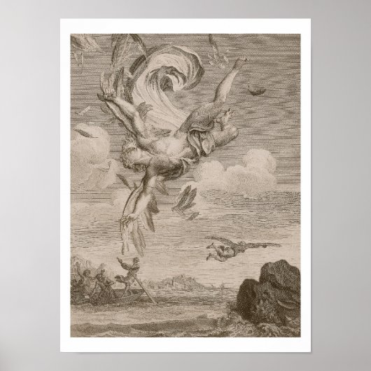 Der Fall von Icarus, 1731 (Gravieren) Poster (Vorne)