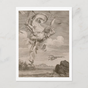Der Fall von Icarus, 1731 (Gravieren) Postkarte