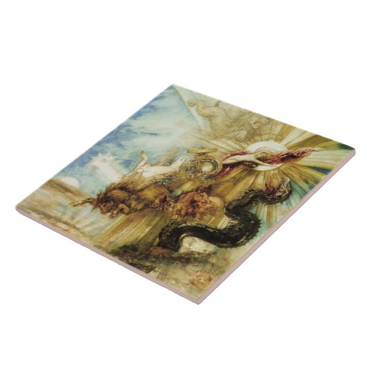 Der Fall von Phaethon (w/c auf Papier) Fliese (Seite)