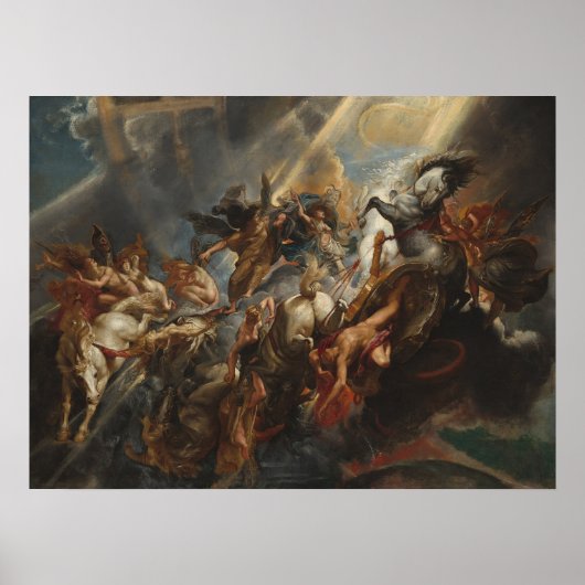 Der Fall von Phaeton - Rubens Mythologie Kunst dru Poster (Vorne)