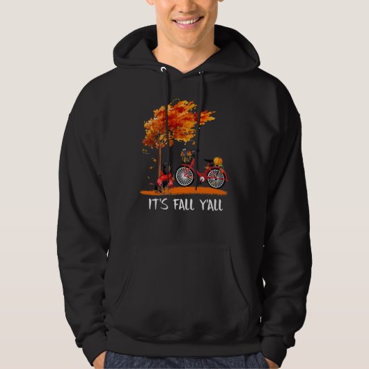 Der Fall Yall Rottweiler Bike Pumpkin Gewürz Fall Hoodie (Vorderseite)