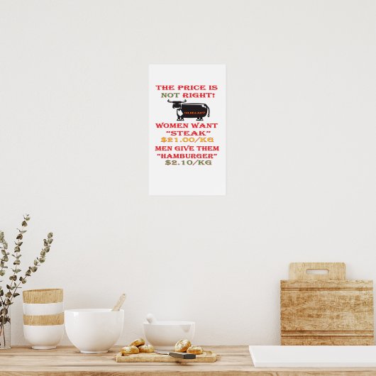 DER FALSCHE PREIS POSTER (Küche)