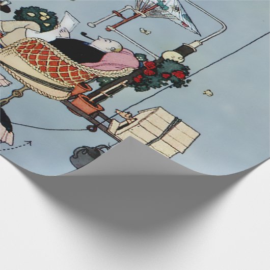 "Der Faltgarten" von W. Heath Robinson Geschenkpapier (Ecke)