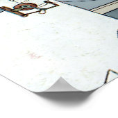 "Der Faltgarten" von W. Heath Robinson Poster (Ecke)