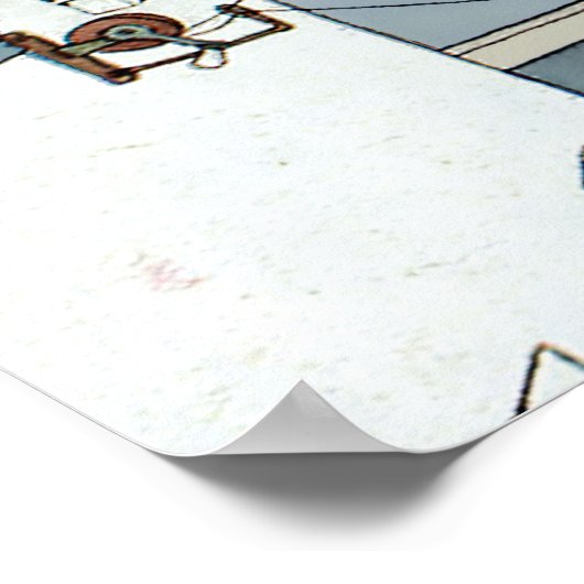 "Der Faltgarten" von W. Heath Robinson Poster (Ecke)