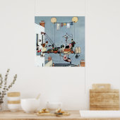 "Der Faltgarten" von W. Heath Robinson Poster (Küche)