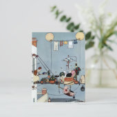 "Der Faltgarten" von W. Heath Robinson Postkarte (Stehend Vorderseite)