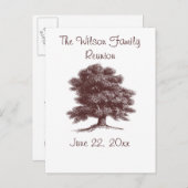 Der Familienbaum Einladungspostkarte (Vorne/Hinten)