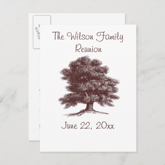 Der Familienbaum Einladungspostkarte (Vorne/Hinten)