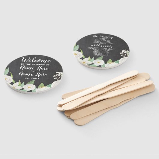 Der Fan des Blumenzettels "White Blume Chalk Flora Fächer (Non-assembled)