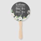 Der Fan des Blumenzettels "White Blume Chalk Flora Fächer (Vorderseite)