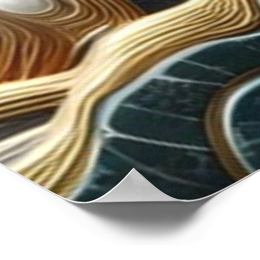 Der Fang des goldenen Fischers auf dem Seeweg Poster (Ecke)