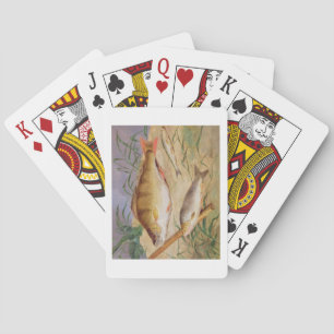 Der Fang eines Anglers der groben Fische (Öl auf Spielkarten