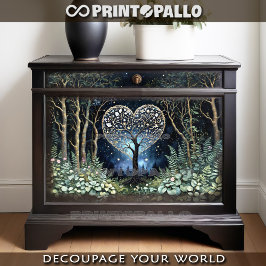 Der Fantasiebaum der Liebe im verzauberten Garten  Seidenpapier