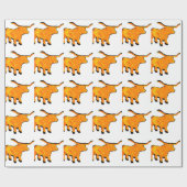 DER FANTASTISCHE LONGHORN GESCHENKPAPIER (Flach)