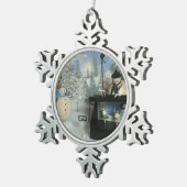 Der fantastische Puppenspieler Schneeflocken Zinn-Ornament (Rechts)