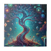 "Der fantastische Wald - Fantasievolle Reisen" Fliese (Vorderseite)