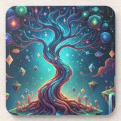 "Der fantastische Wald - Fantasievolle Reisen" Getränkeuntersetzer (Vorderseite)