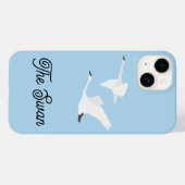 Der Farbblock Schwan Case-Mate iPhone Hülle (Rückseite (Horizontal))