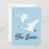 Der Farbblock Schwan Feiertagspostkarte (Vorne/Hinten)
