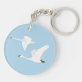 Der Farbblock Schwan Schlüsselanhänger (Rückseite)