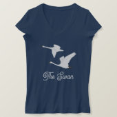 Der Farbblock Schwan T-Shirt (Design vorne)
