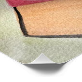 Der Farbblockmann Poster (Ecke)