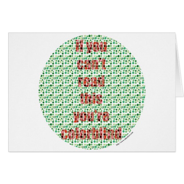 Der farbenblinde Test (Vorderseite (Horizontal))