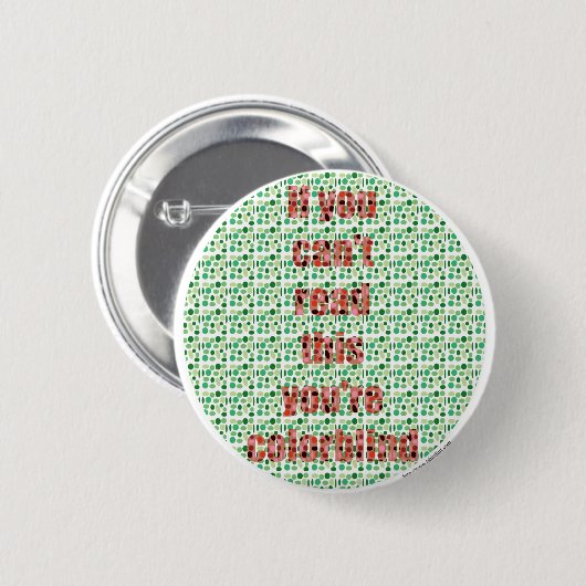 Der farbenblinde Test Button (Vorne & Hinten)