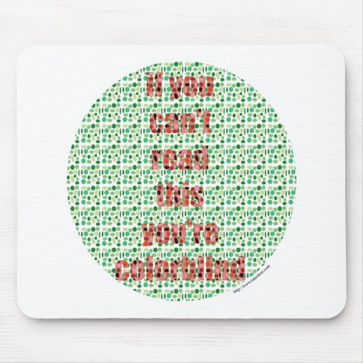 Der farbenblinde Test Mousepad (Vorne)
