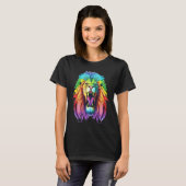 Der farbenfrohe Afrikaner Löwe T-Shirt (Vorne ganz)