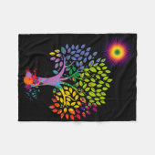 Der farbenfrohe Baum, der der Erde Leben gibt, sto Fleecedecke (Vorderseite (Horizontal))