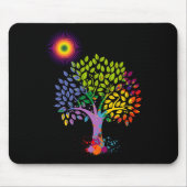 Der farbenfrohe Baum, der der Erde Leben gibt, sto Mousepad (Vorne)